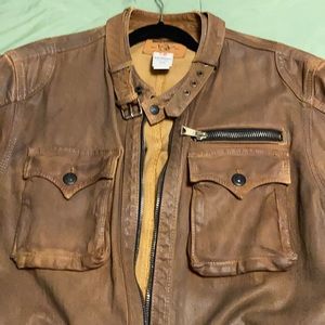 True Religion Moto Jacket in waxed Cotten xxxl
